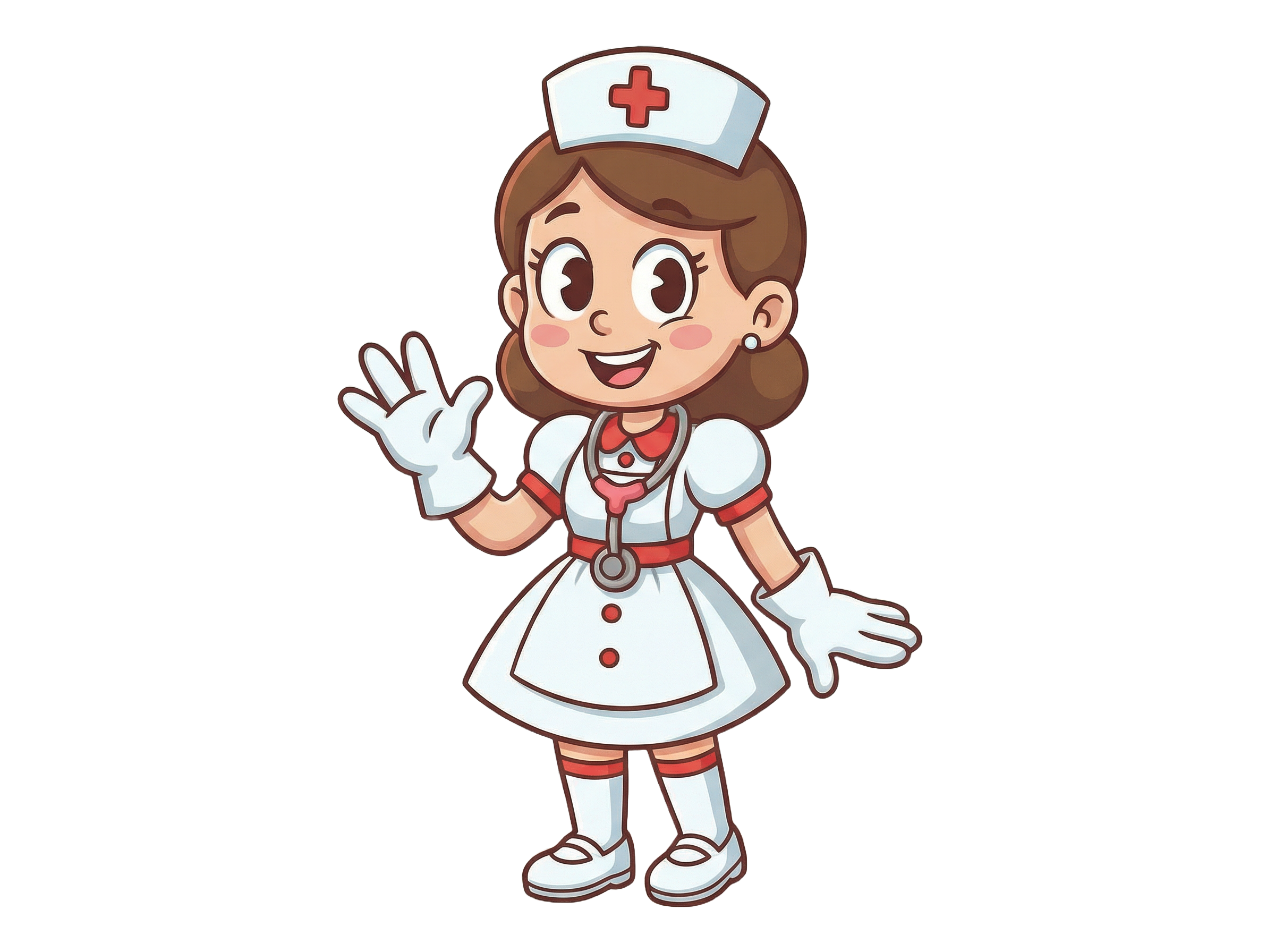 ImageNurse mascot - a friendly nurse waving